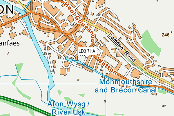 LD3 7HA map - OS VectorMap District (Ordnance Survey)