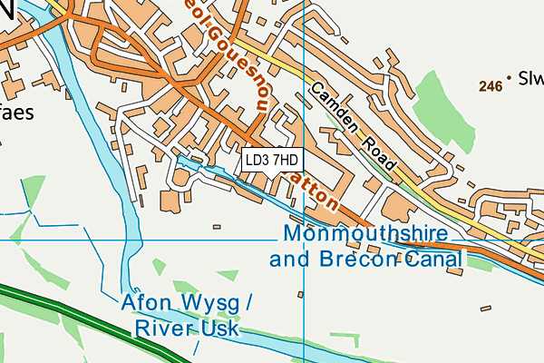 LD3 7HD map - OS VectorMap District (Ordnance Survey)