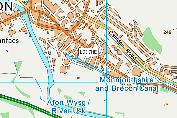 LD3 7HE map - OS VectorMap District (Ordnance Survey)