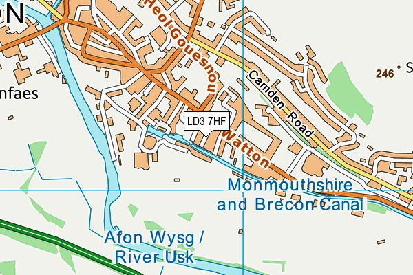 LD3 7HF map - OS VectorMap District (Ordnance Survey)