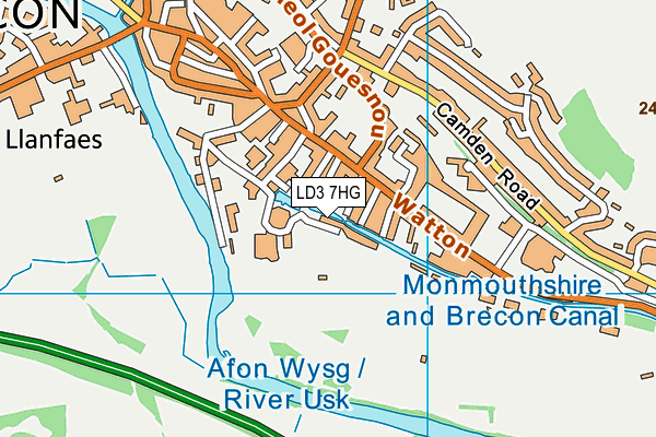 LD3 7HG map - OS VectorMap District (Ordnance Survey)