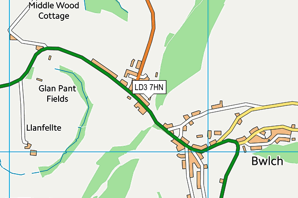 LD3 7HN map - OS VectorMap District (Ordnance Survey)