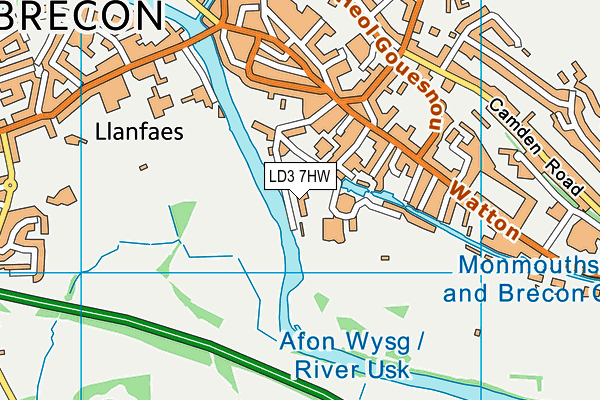 LD3 7HW map - OS VectorMap District (Ordnance Survey)