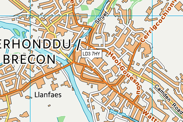 LD3 7HY map - OS VectorMap District (Ordnance Survey)
