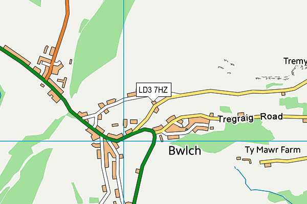 LD3 7HZ map - OS VectorMap District (Ordnance Survey)