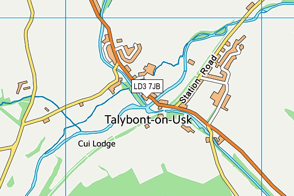 LD3 7JB map - OS VectorMap District (Ordnance Survey)