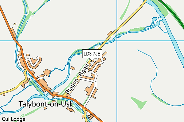LD3 7JE map - OS VectorMap District (Ordnance Survey)