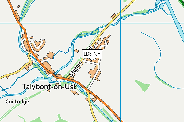 LD3 7JF map - OS VectorMap District (Ordnance Survey)