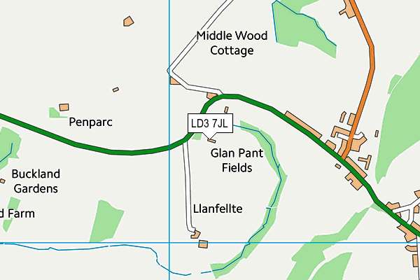 LD3 7JL map - OS VectorMap District (Ordnance Survey)