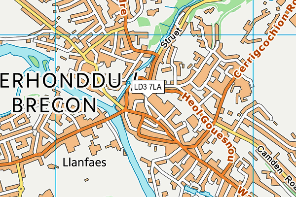 LD3 7LA map - OS VectorMap District (Ordnance Survey)