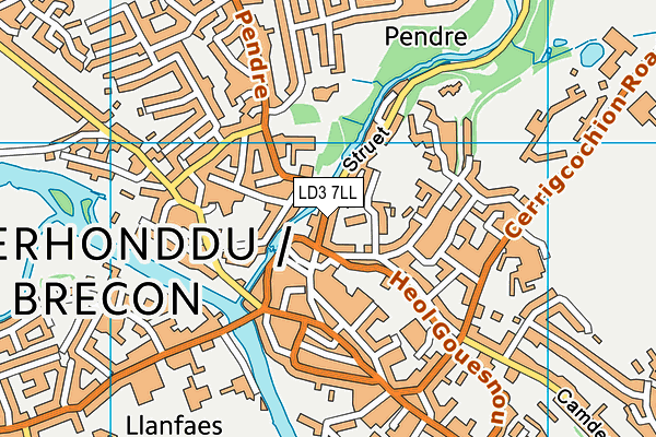 LD3 7LL map - OS VectorMap District (Ordnance Survey)