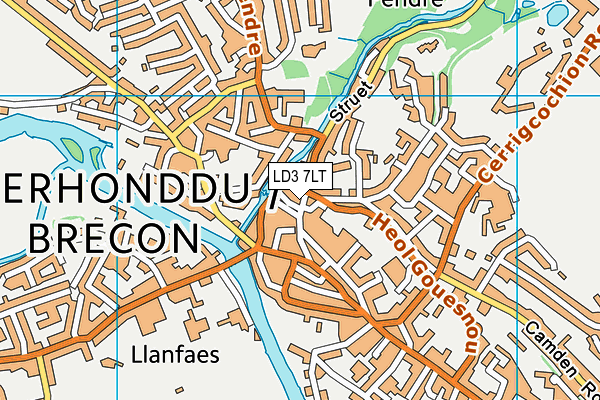 LD3 7LT map - OS VectorMap District (Ordnance Survey)