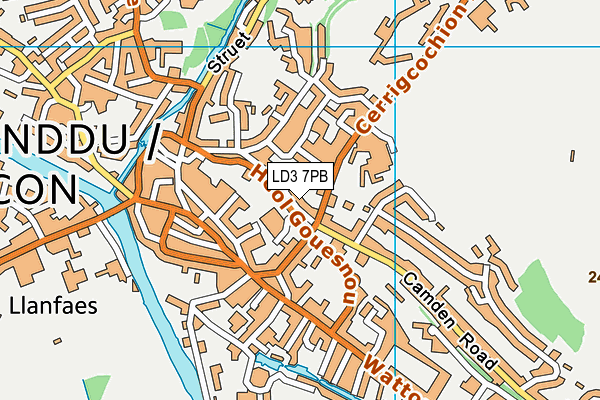 LD3 7PB map - OS VectorMap District (Ordnance Survey)