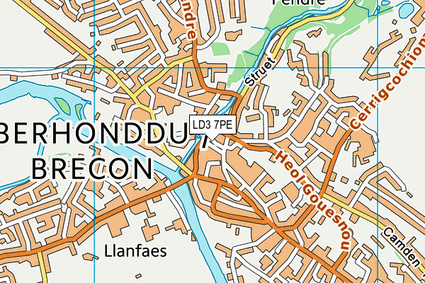 LD3 7PE map - OS VectorMap District (Ordnance Survey)