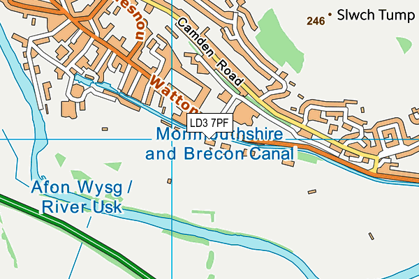 LD3 7PF map - OS VectorMap District (Ordnance Survey)