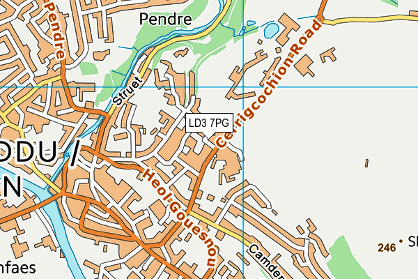 LD3 7PG map - OS VectorMap District (Ordnance Survey)