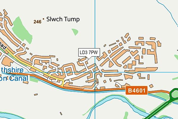 LD3 7PW map - OS VectorMap District (Ordnance Survey)