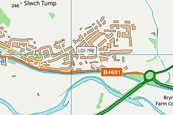 LD3 7RE map - OS VectorMap District (Ordnance Survey)