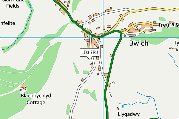 LD3 7RJ map - OS VectorMap District (Ordnance Survey)