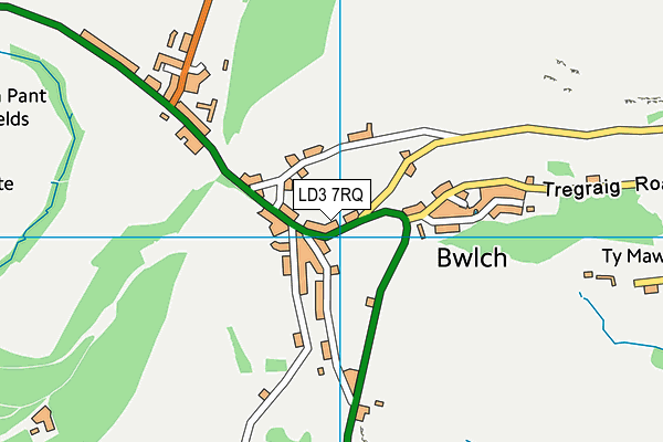 LD3 7RQ map - OS VectorMap District (Ordnance Survey)