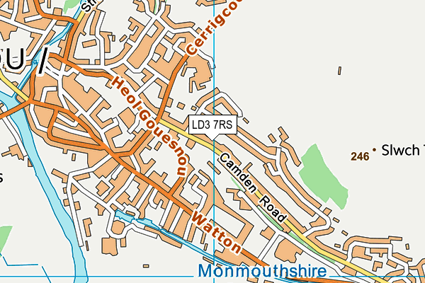 LD3 7RS map - OS VectorMap District (Ordnance Survey)