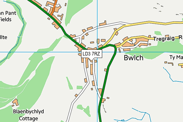 LD3 7RZ map - OS VectorMap District (Ordnance Survey)