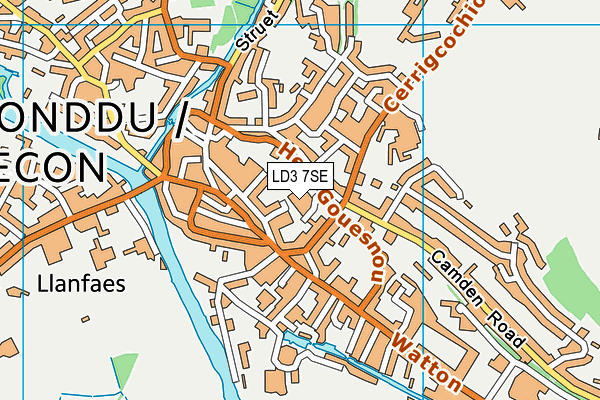 LD3 7SE map - OS VectorMap District (Ordnance Survey)