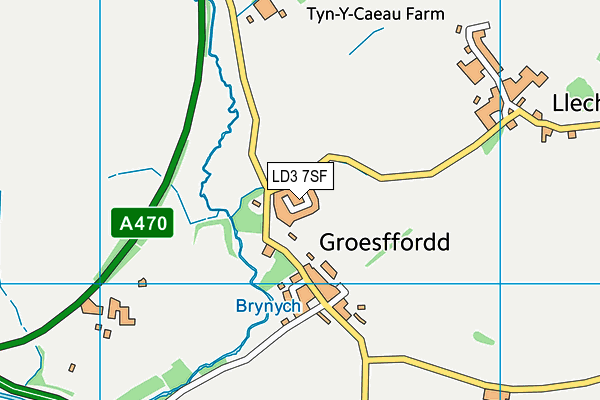 LD3 7SF map - OS VectorMap District (Ordnance Survey)