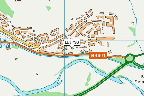 LD3 7SG map - OS VectorMap District (Ordnance Survey)