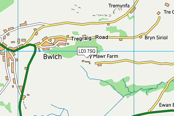 LD3 7SQ map - OS VectorMap District (Ordnance Survey)