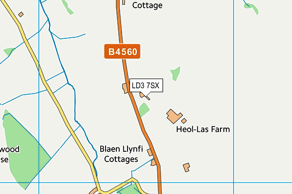 LD3 7SX map - OS VectorMap District (Ordnance Survey)