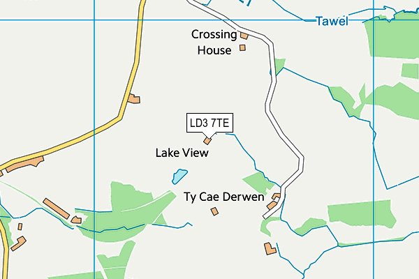 LD3 7TE map - OS VectorMap District (Ordnance Survey)
