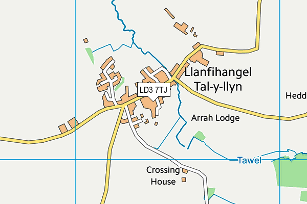 LD3 7TJ map - OS VectorMap District (Ordnance Survey)