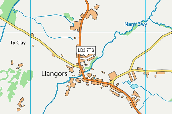 LD3 7TS map - OS VectorMap District (Ordnance Survey)