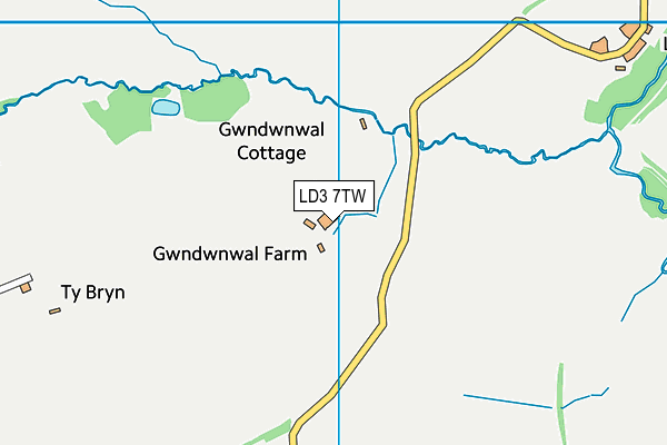 LD3 7TW map - OS VectorMap District (Ordnance Survey)