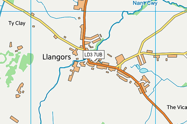 LD3 7UB map - OS VectorMap District (Ordnance Survey)
