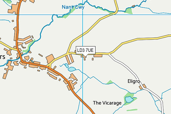 LD3 7UE map - OS VectorMap District (Ordnance Survey)