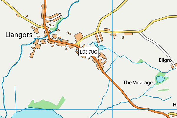 LD3 7UG map - OS VectorMap District (Ordnance Survey)