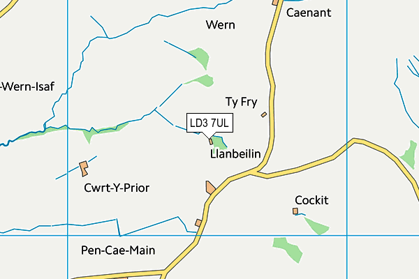 LD3 7UL map - OS VectorMap District (Ordnance Survey)