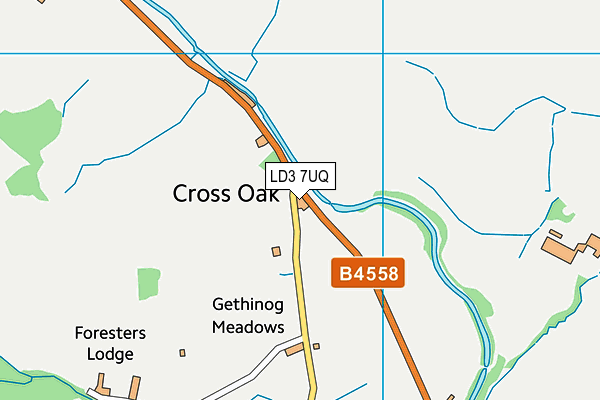 LD3 7UQ map - OS VectorMap District (Ordnance Survey)