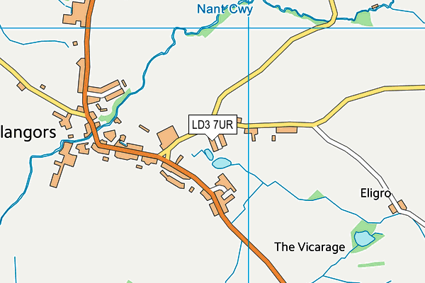 LD3 7UR map - OS VectorMap District (Ordnance Survey)