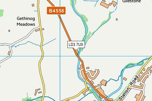 LD3 7UX map - OS VectorMap District (Ordnance Survey)