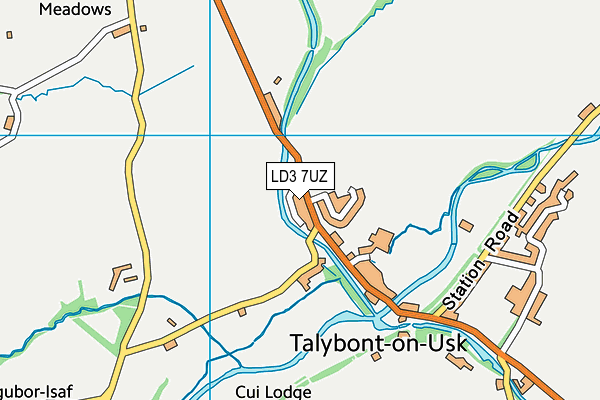 LD3 7UZ map - OS VectorMap District (Ordnance Survey)