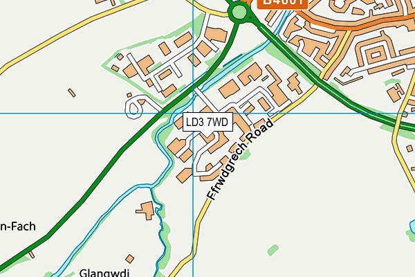 LD3 7WD map - OS VectorMap District (Ordnance Survey)