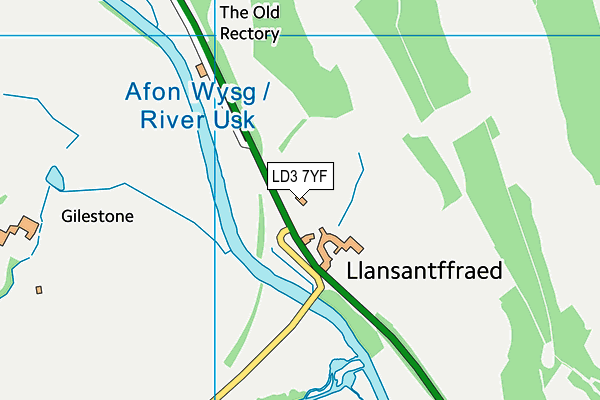 LD3 7YF map - OS VectorMap District (Ordnance Survey)