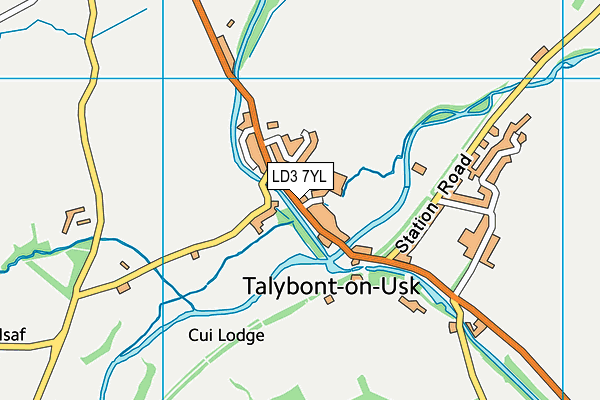 LD3 7YL map - OS VectorMap District (Ordnance Survey)