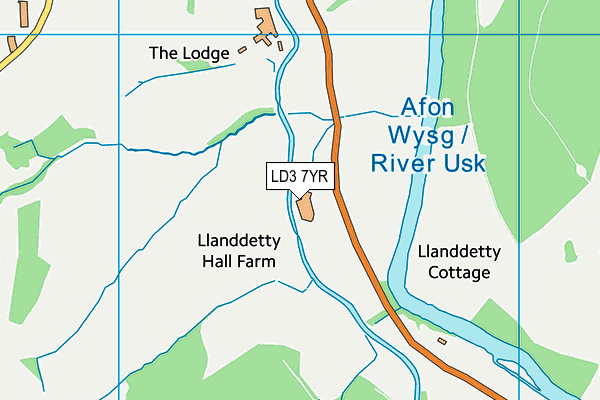 LD3 7YR map - OS VectorMap District (Ordnance Survey)