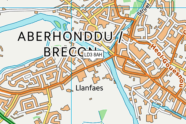 LD3 8AH map - OS VectorMap District (Ordnance Survey)