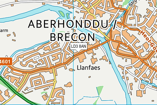 LD3 8AN map - OS VectorMap District (Ordnance Survey)