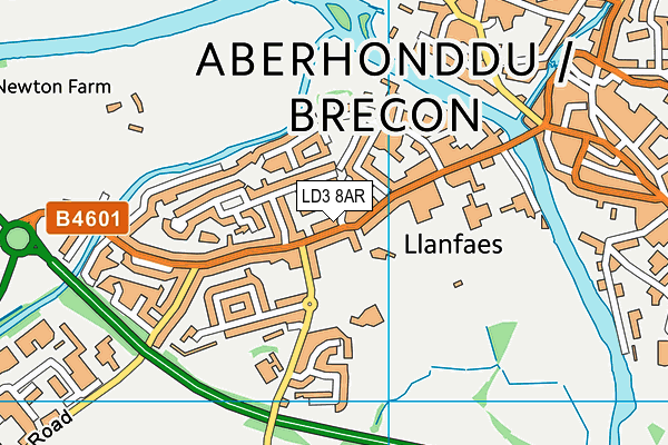 LD3 8AR map - OS VectorMap District (Ordnance Survey)